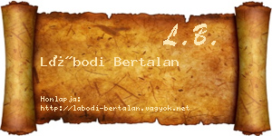 Lábodi Bertalan névjegykártya